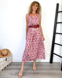 Vestido punto guinda