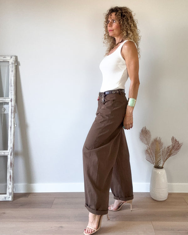 Jeans chocolate slouchy