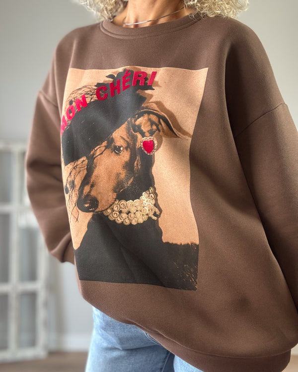 Sudadera marrón dog