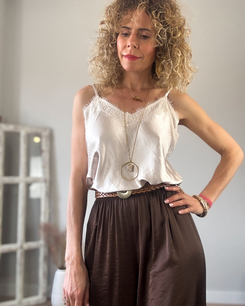 Lencero beige encaje