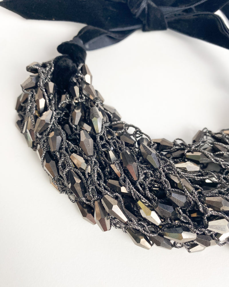 COLLAR CRISTALES FACETADOS