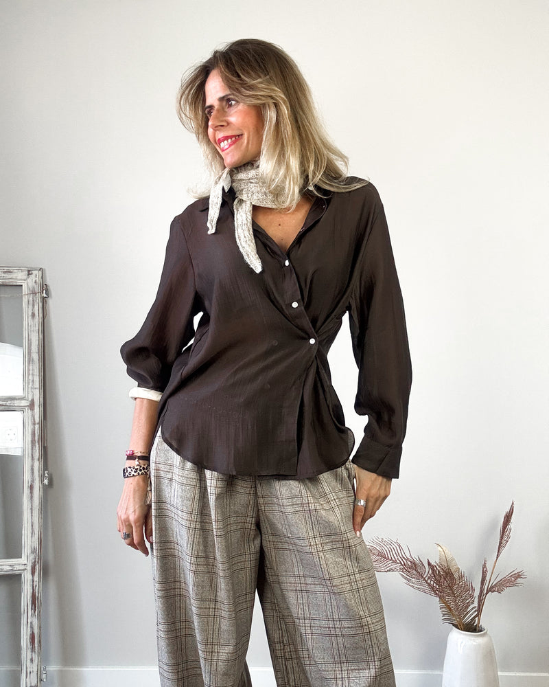 Camisa marrón Gold