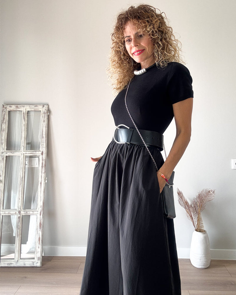 Vestido negro combi
