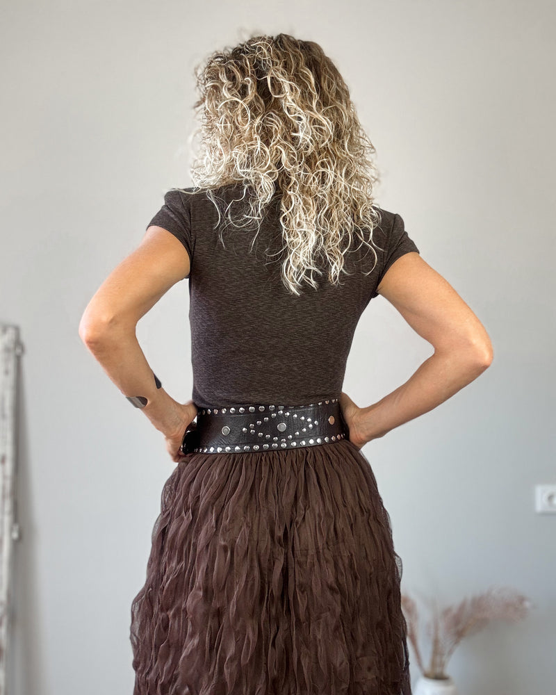 Falda arrugada choco