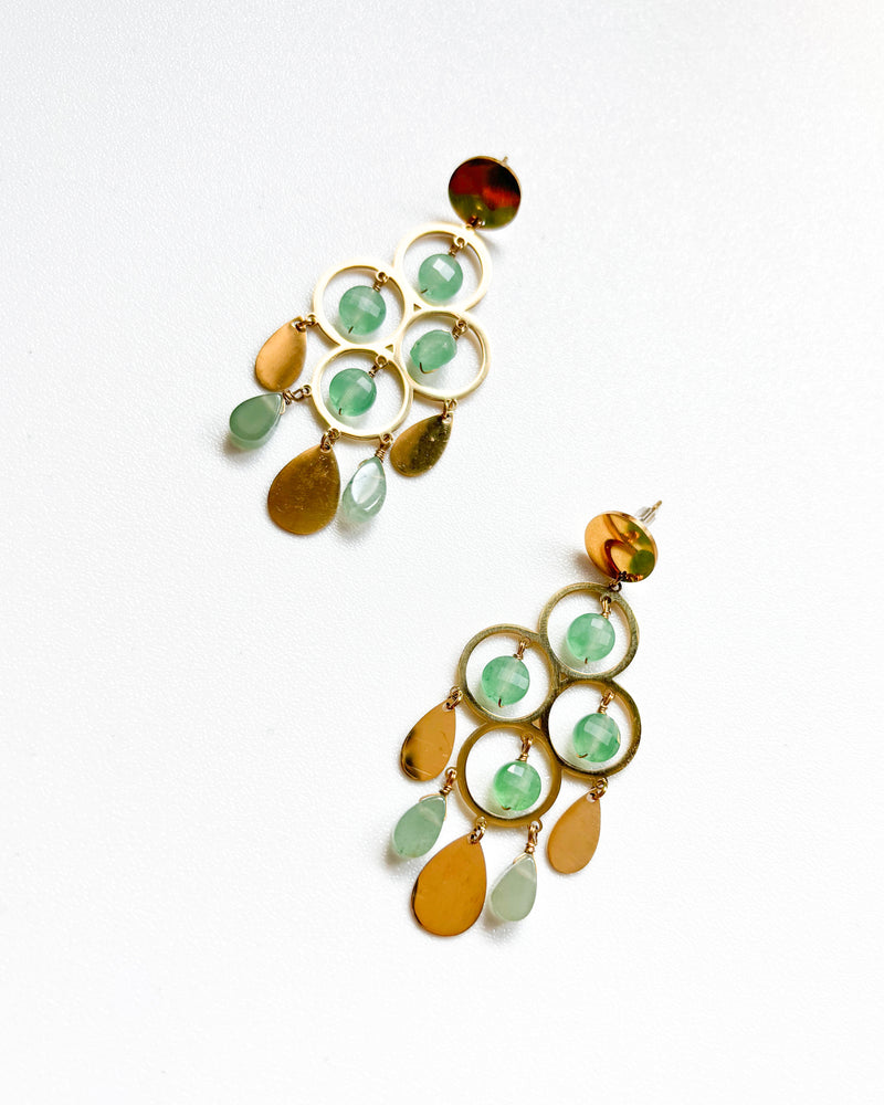 PENDIENTES VERDES GOLD