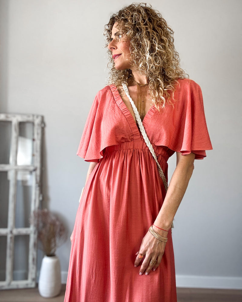 Vestido teja vuelo