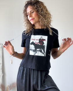 Camiseta negra dog