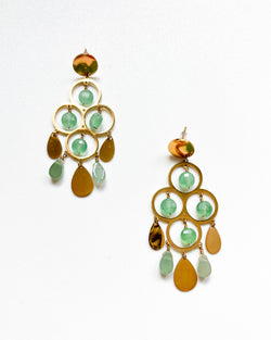 PENDIENTES VERDES GOLD