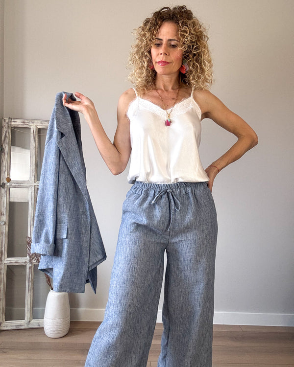 Pantalón azul wide