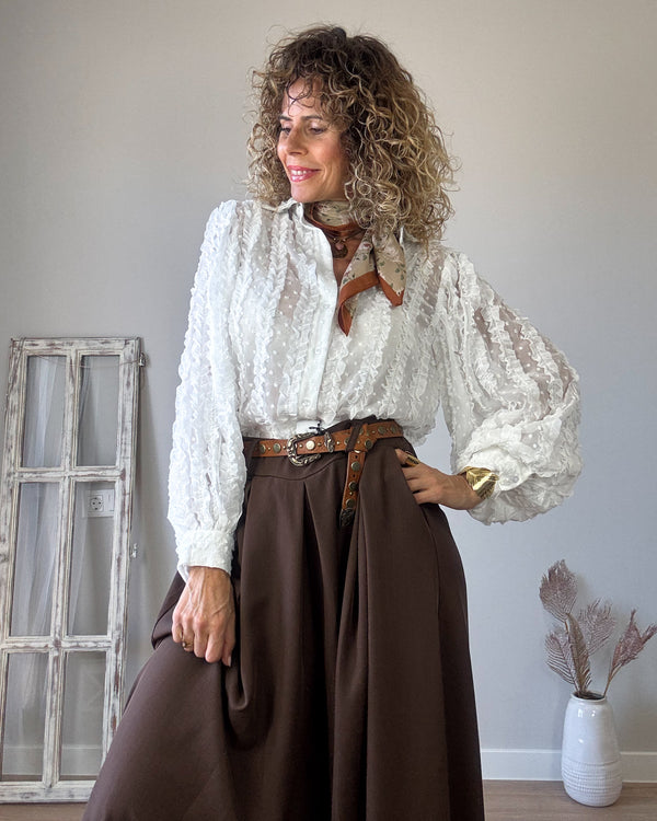 Blusa blanca topito