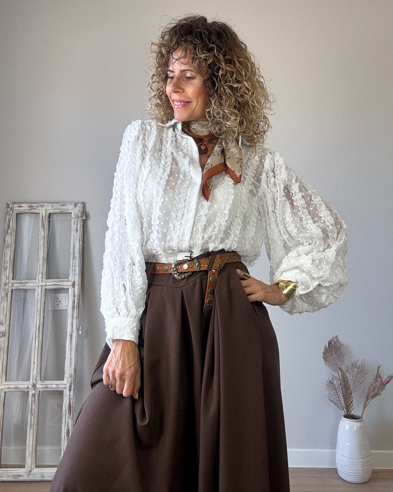 Blusa blanca topito