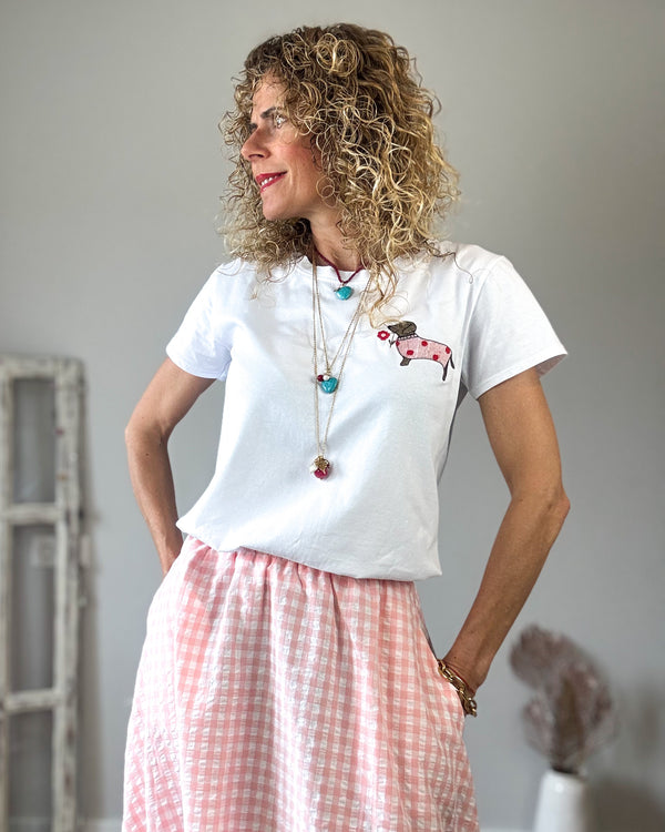 Camiseta perro lunares
