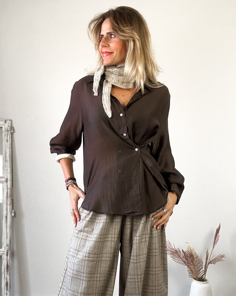 Camisa marrón Gold