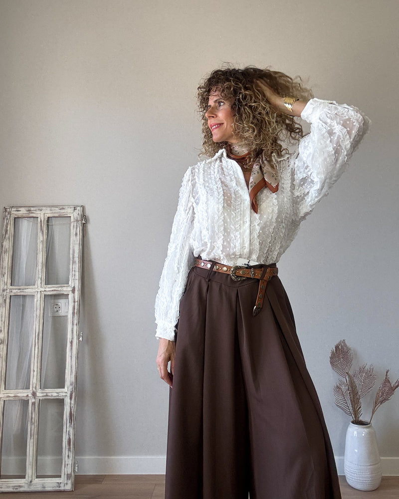 Blusa blanca topito