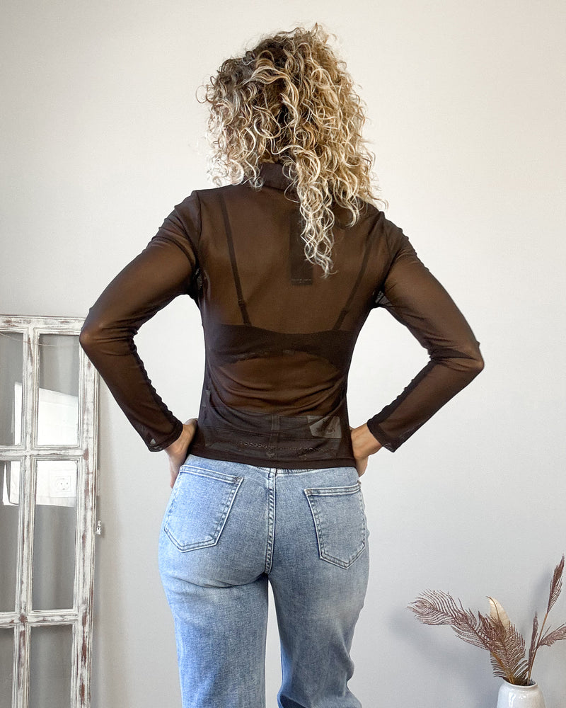 Camisa choco pedreria