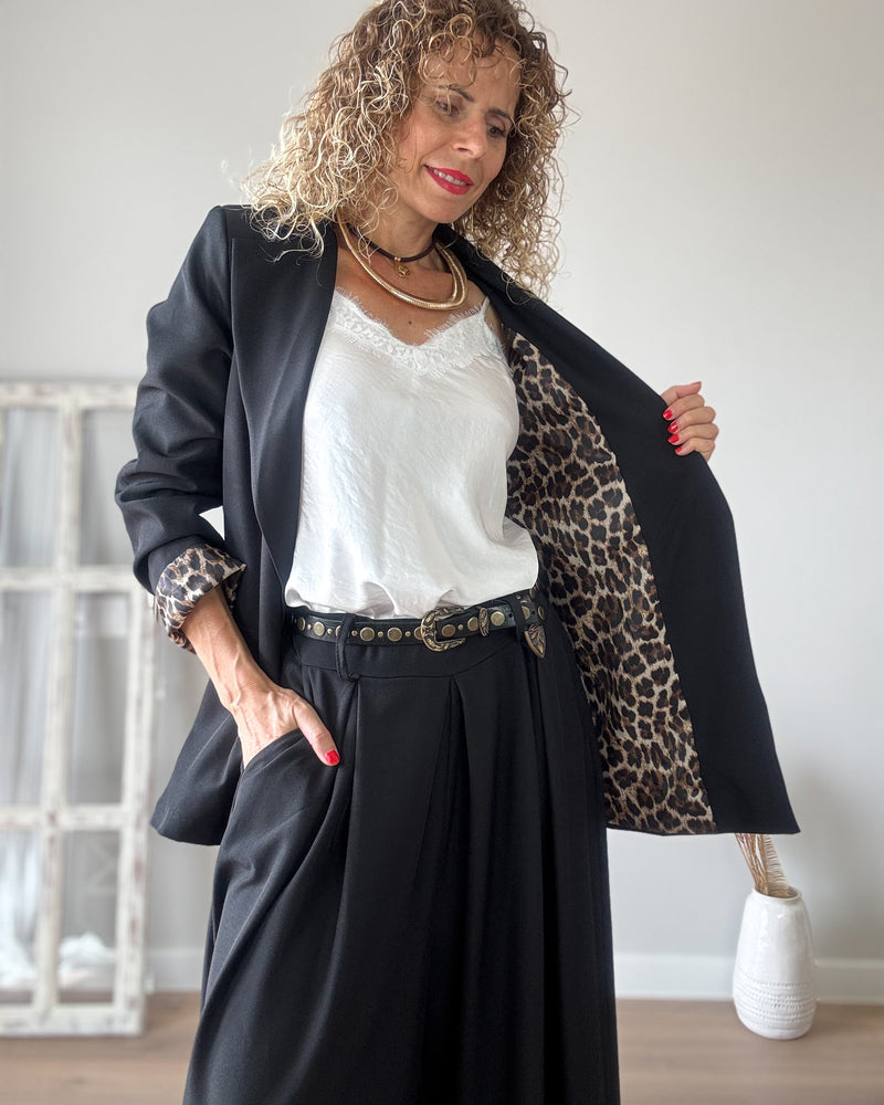 Blazer negra oversize