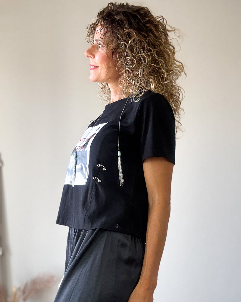Camiseta negra dog