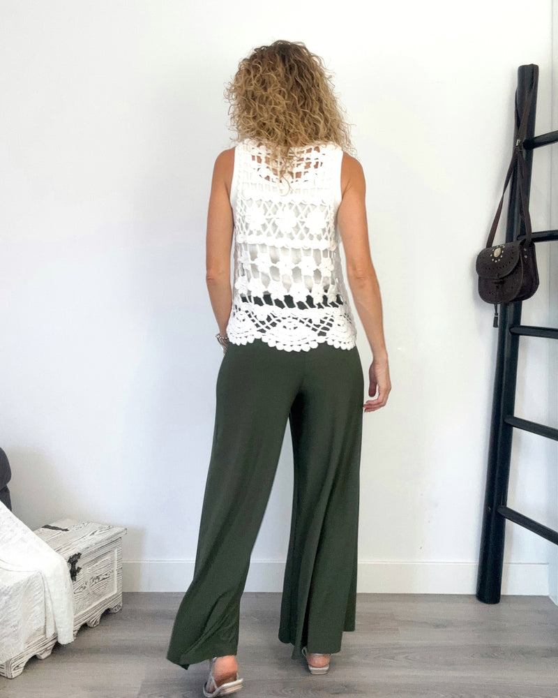 Pantalón ancho verde
