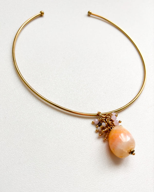 CHOCKER PIEDRA CARAMELO