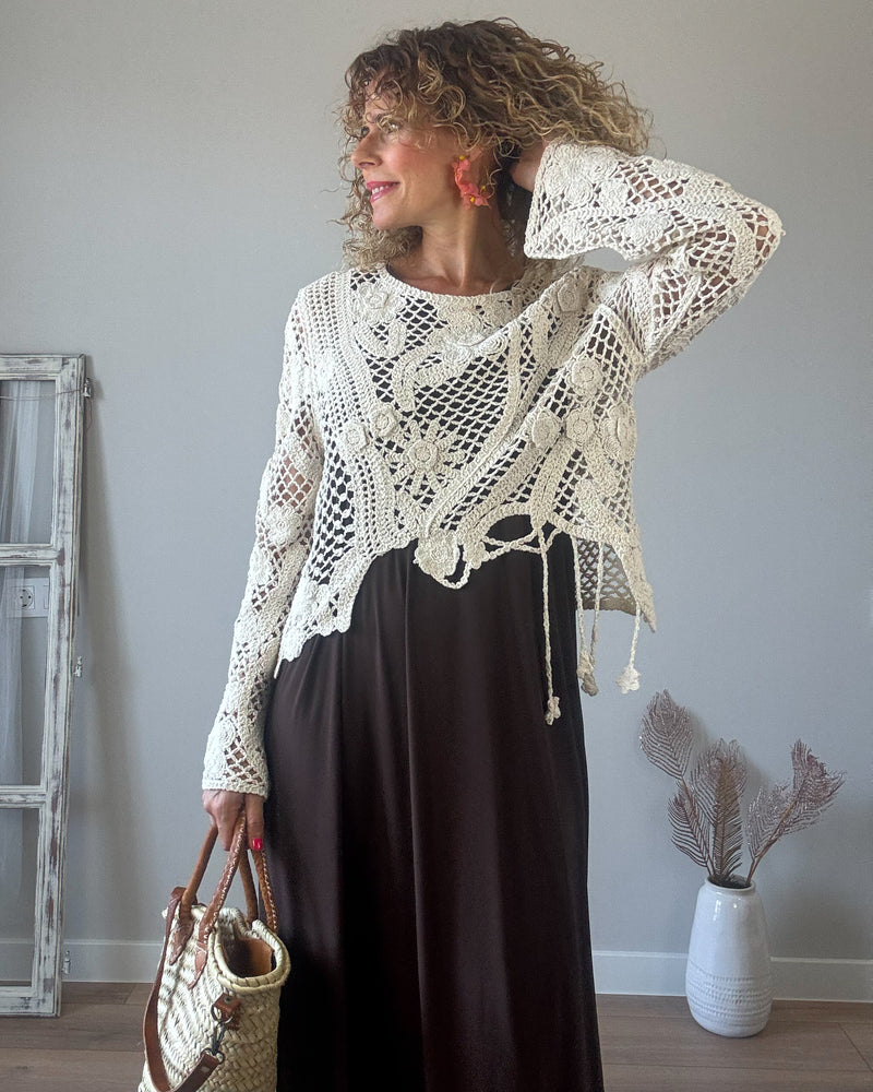 Jersey croche beige