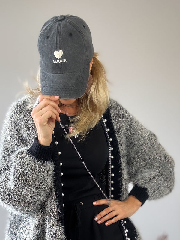 Gorra gris Amour