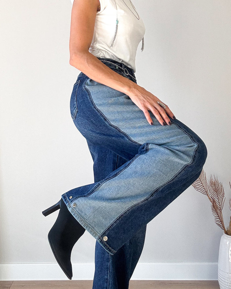 Jeans combi pinza