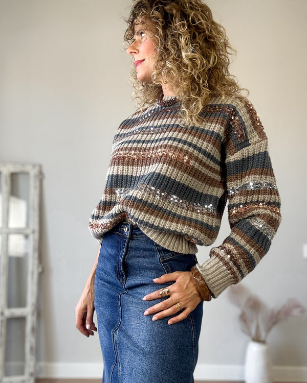 Jersey tierra lentejuela
