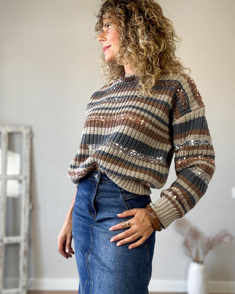Jersey tierra lentejuela