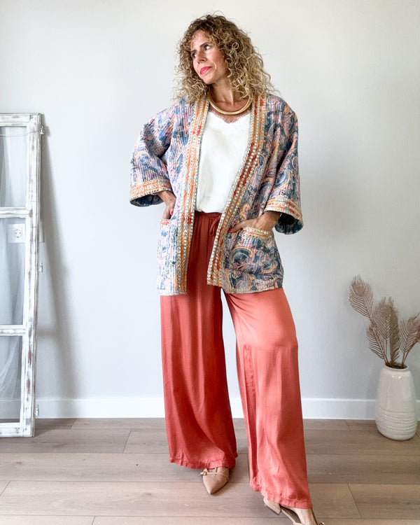 Chaqueta melocotón reversible