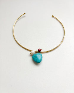 CHOCKER CORAZÓN DORADO