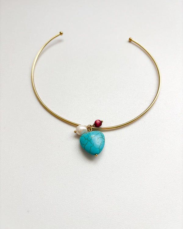 CHOCKER CORAZÓN DORADO