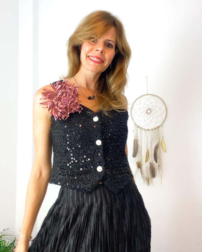Flor broche rosa