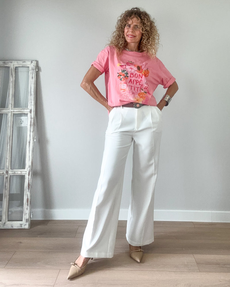 Camiseta rosa fruit