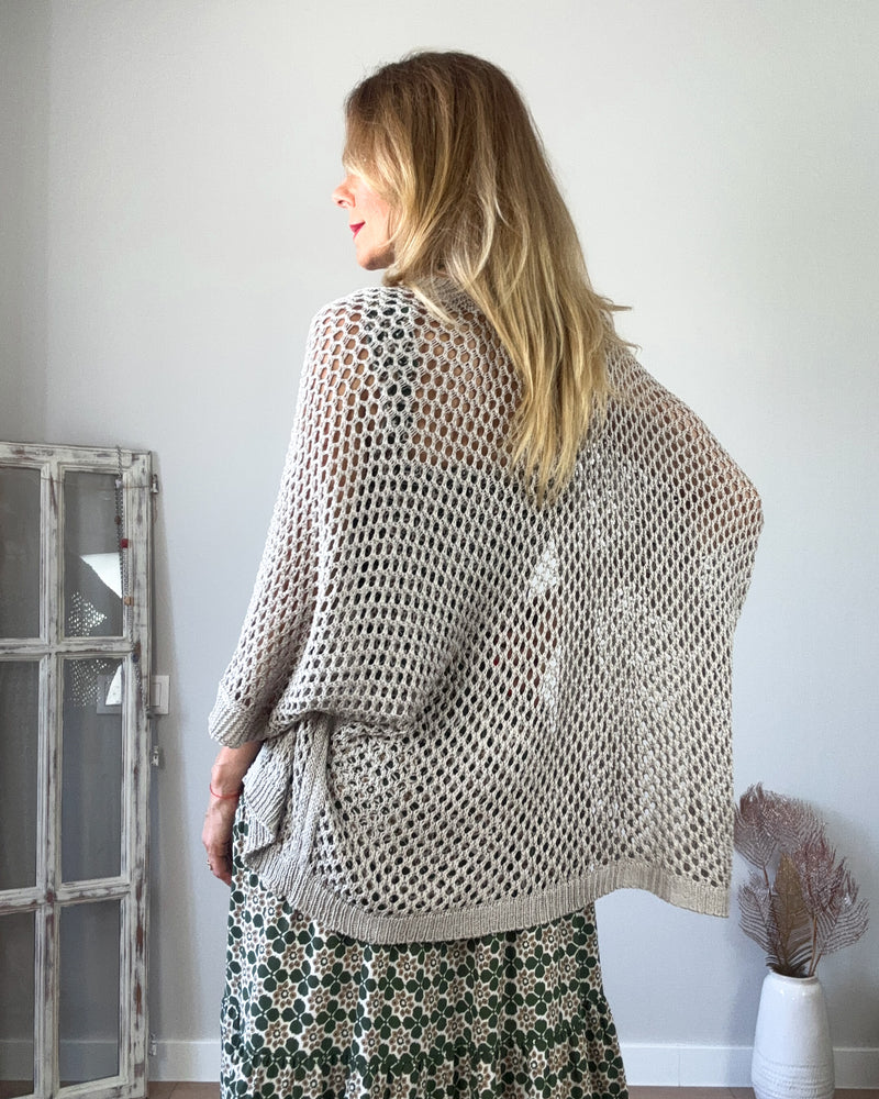 Chaqueta midi toupe
