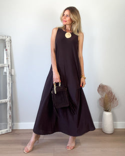 Vestido chocolate iris