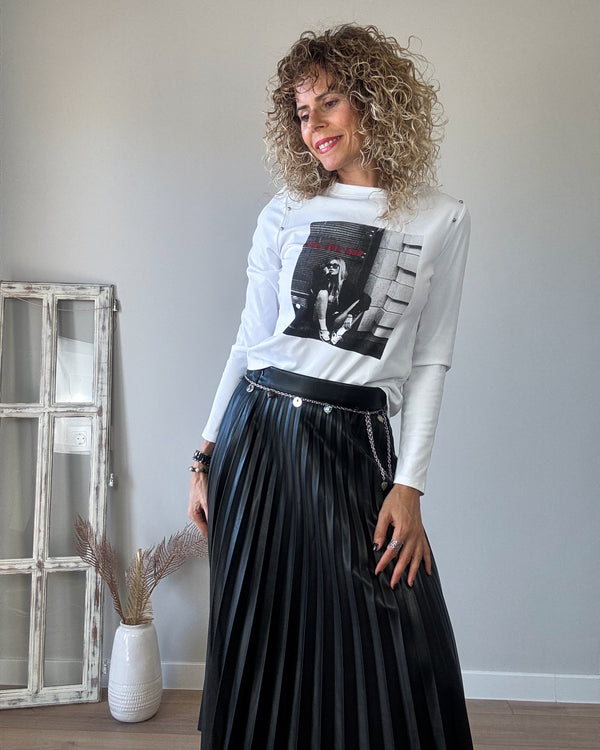 Camiseta blanca tacha