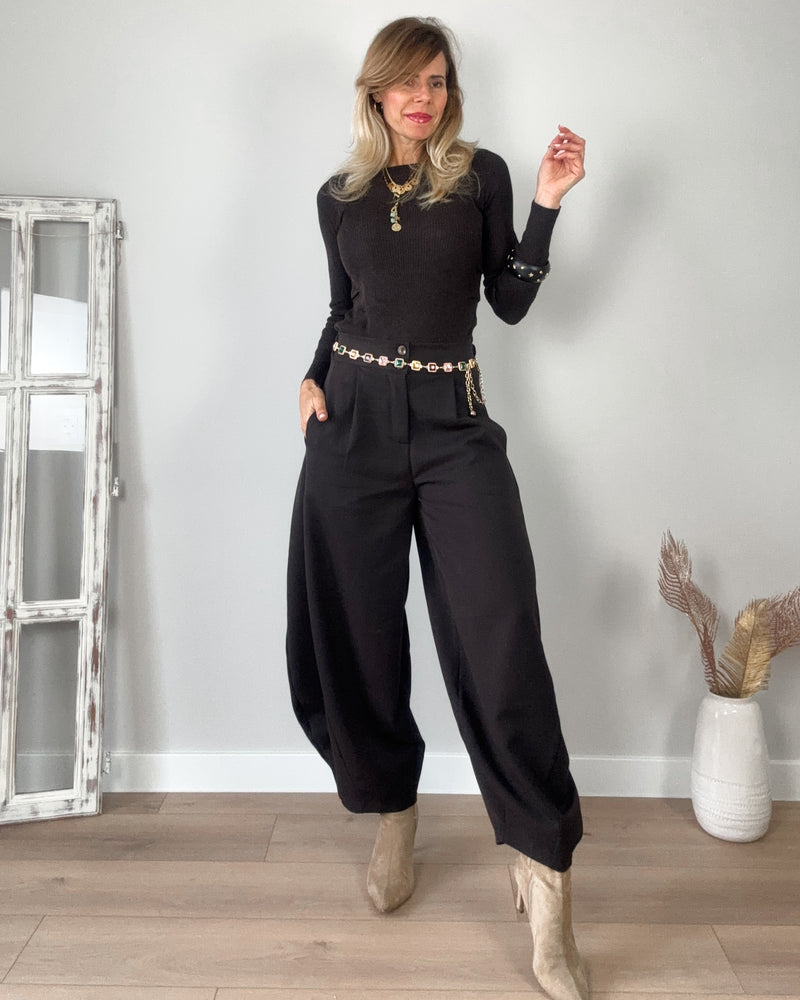 Pantalón marrón flow