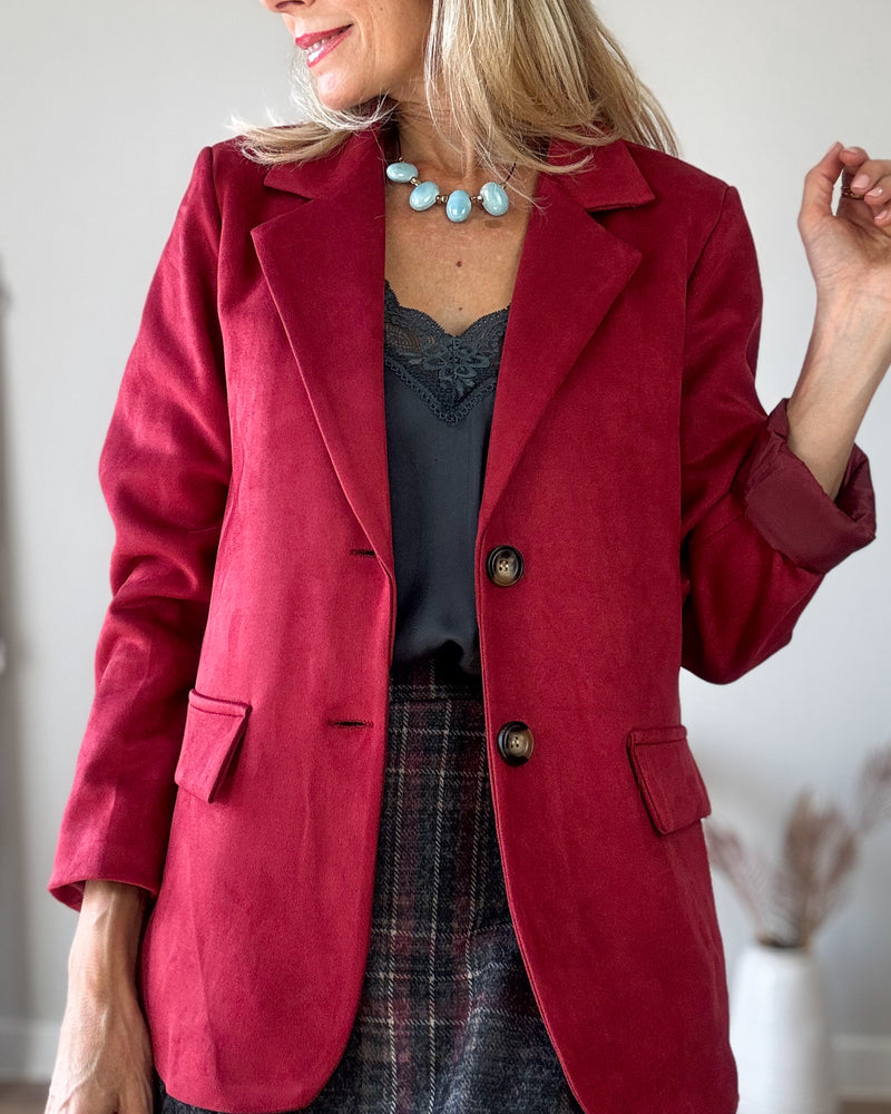 Blazer guinda antelina