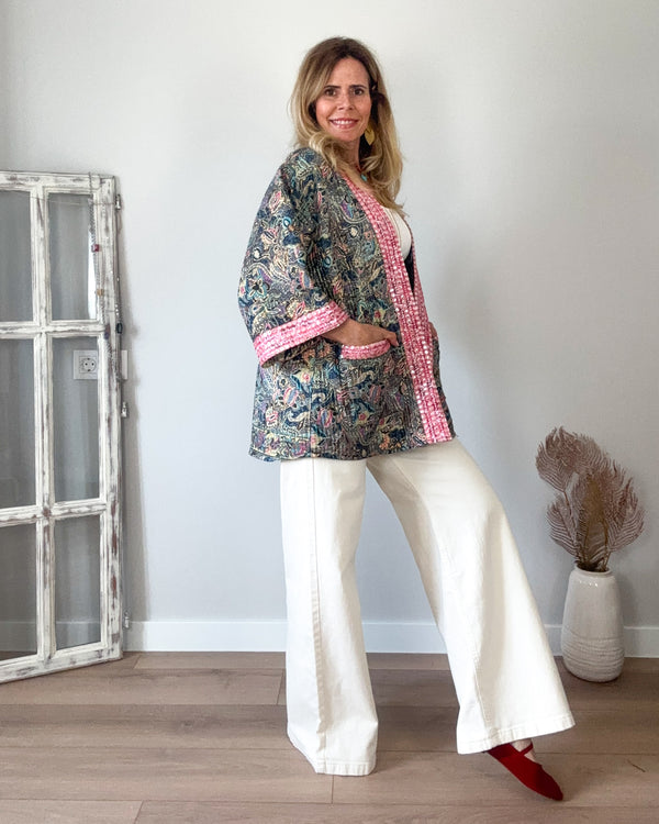 Chaqueta azulado reversible