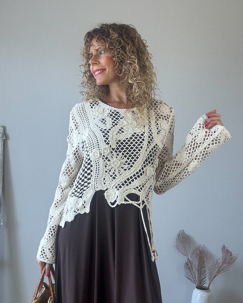 Jersey croche beige