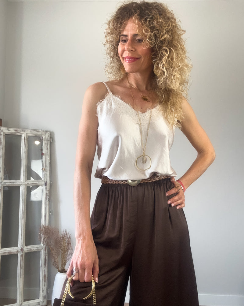Lencero beige encaje