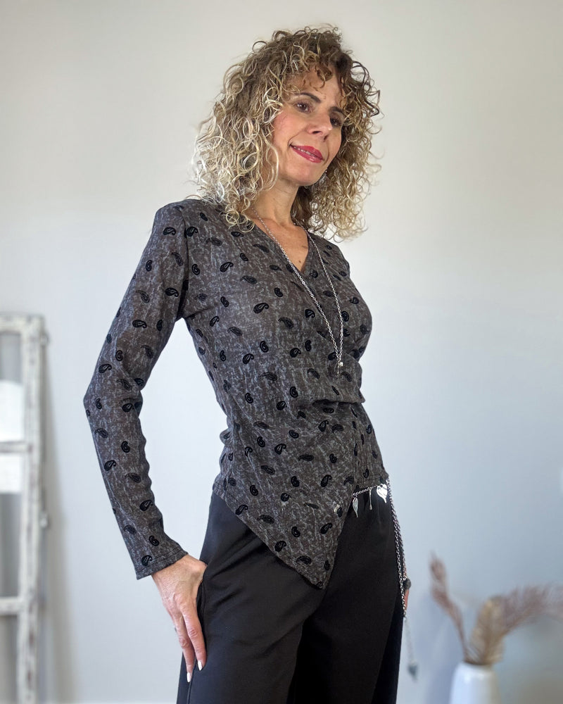 Camiseta cachemir marron