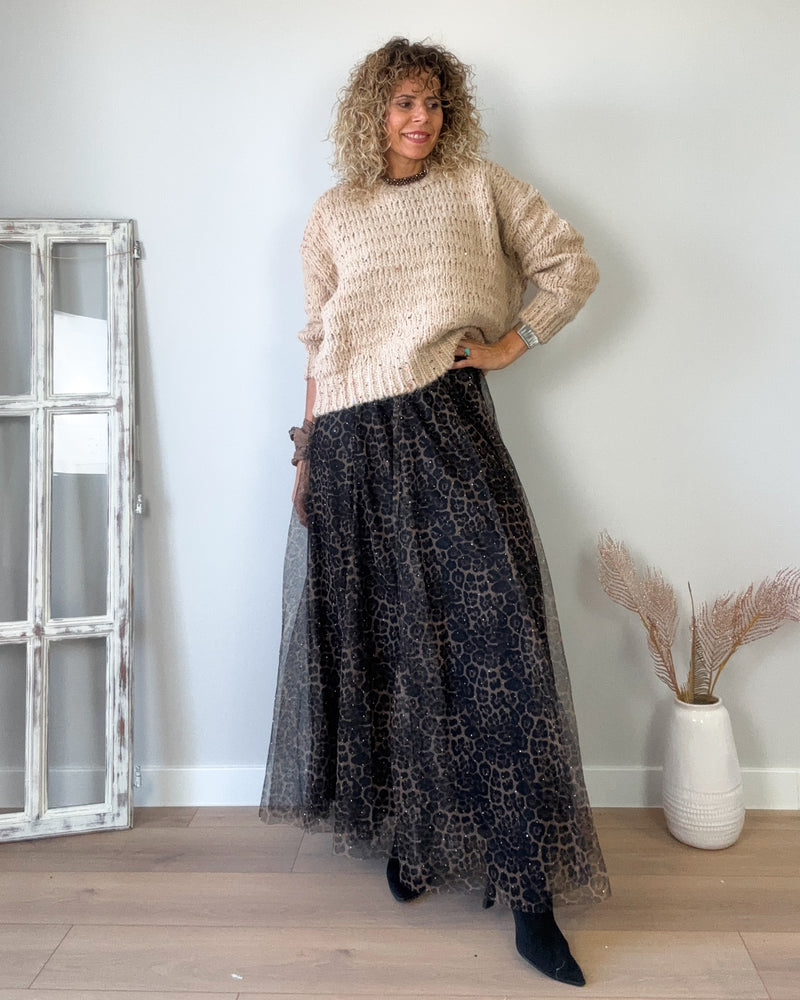Jersey camel lentejuela