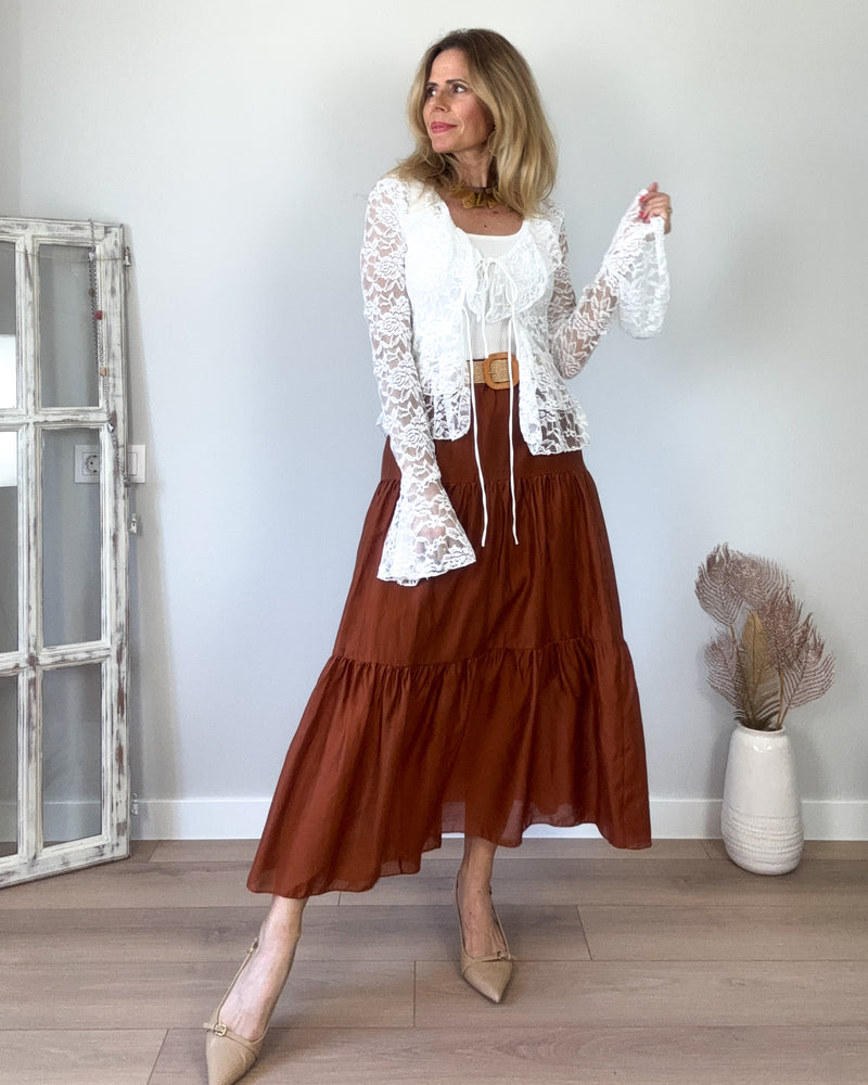 Chaqueta encaje boho