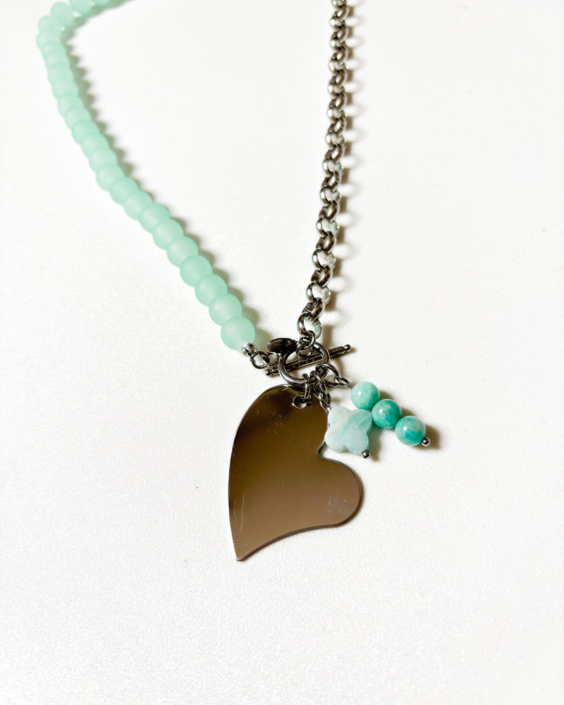 COLLAR TREBOL COMBI AGUA