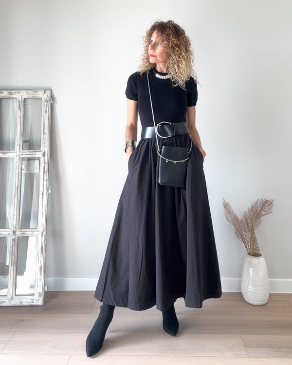 Vestido negro combi