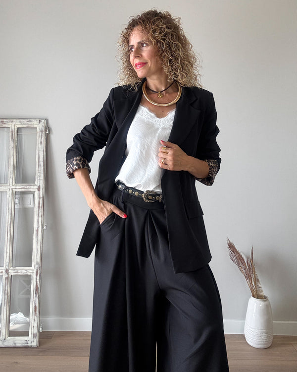 Blazer negra oversize