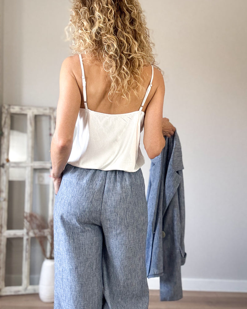 Pantalón azul wide