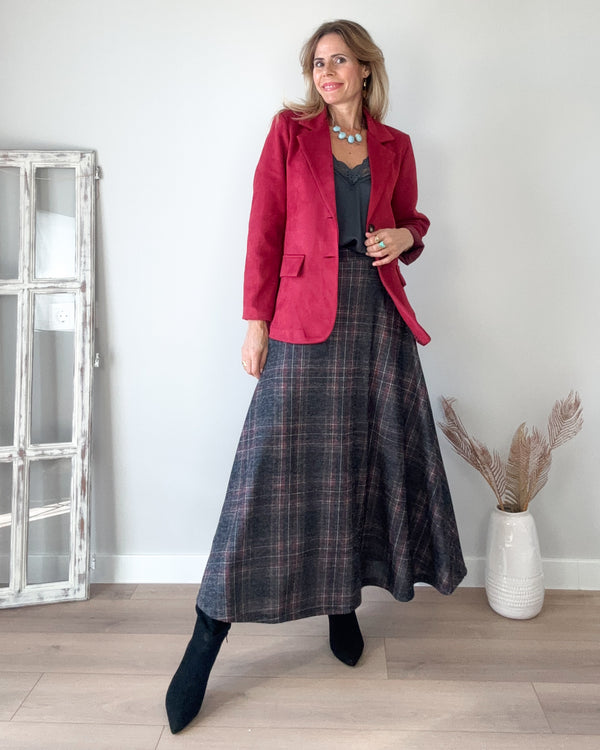 Blazer guinda antelina