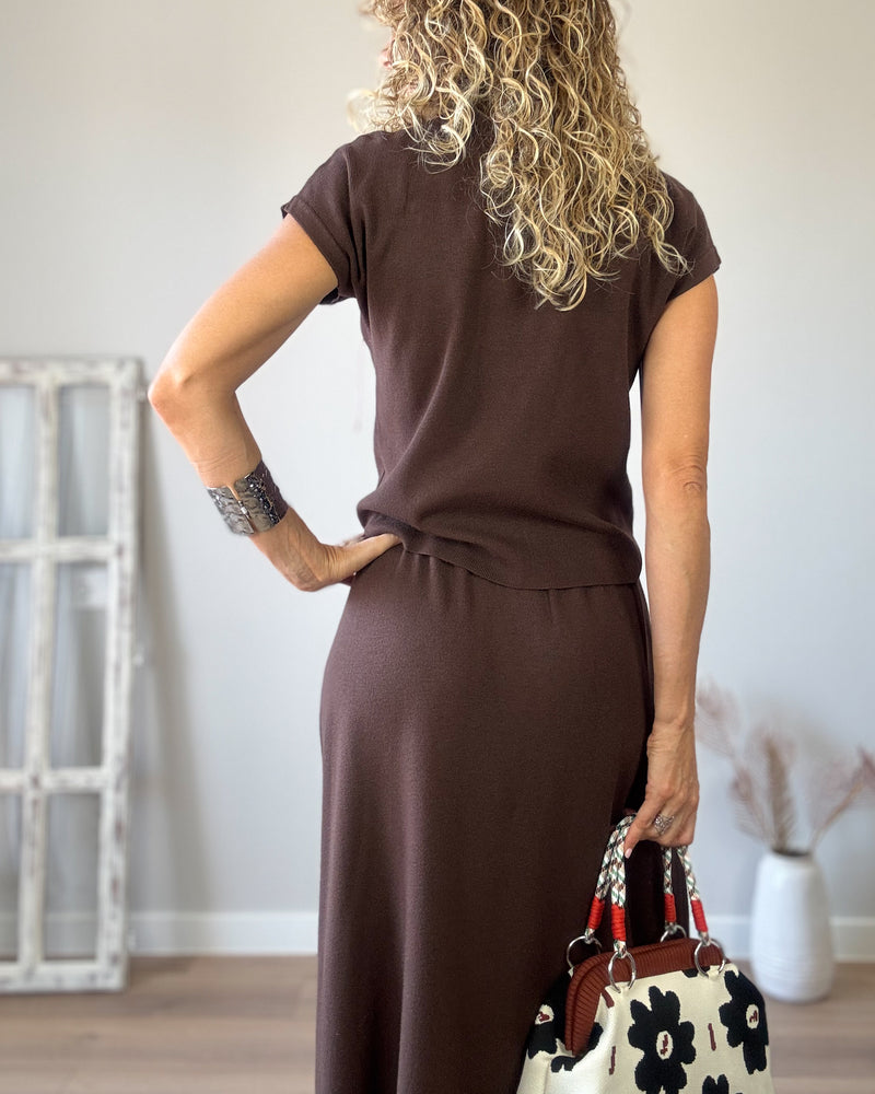 Conjunto punto choco falda